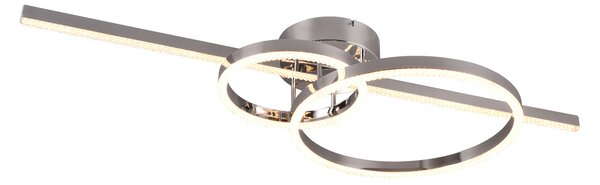 MONTILLA LED 54W dimmerabile moderna lampada da soffitto geometrica in argento di Trio