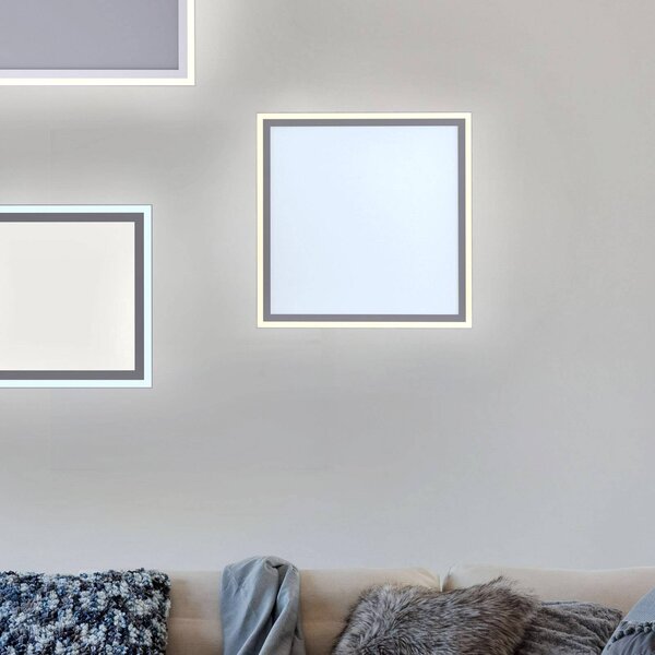 JUST LIGHT. Plafoniera LED Edging, tunable white, 46x46 cm