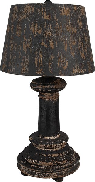 Lampada da tavolo Clayre & Eef Ø 35x64 Legno Marrone Nero