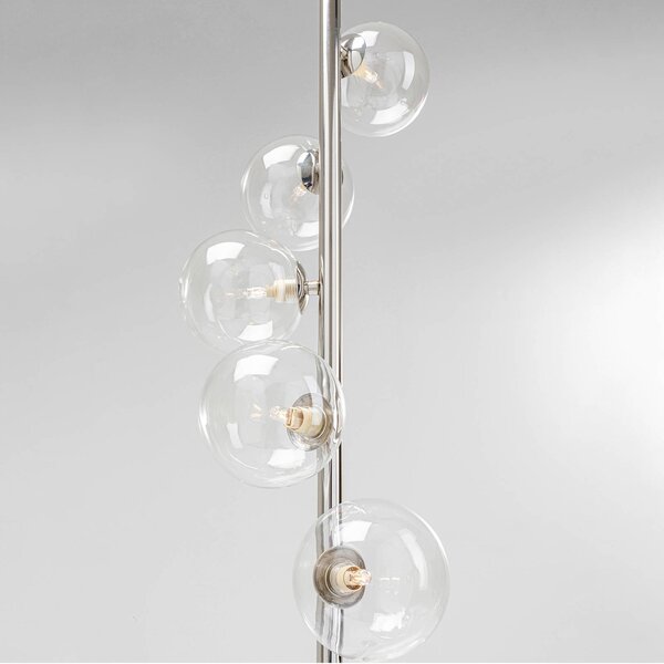 Kare Scala Balls, piantana a 6 luci, argento