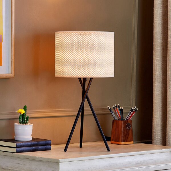 Lampada da tavolo Soula Lindby, Crema / Ambra, Soggiorno / Sala da pranzo, Plastica, Campagna / Rustiche, Lampada da tavolo