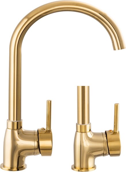 Granitan | ALBIS - Rubinetto da cucina - Orientabile a 360° - Oro - Ottone - Carica in Vetroceramica