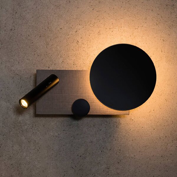 FARO BARCELONA Applique da parete a LED Klee, dimmerabile, Alluminio / Grigio / Zincato, Soggiorno / Sala da pranzo, Alluminio, Moderno, Applique a LED
