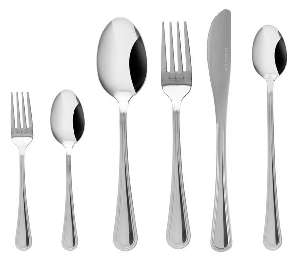 Posate argentate in acciaio inox 24 pz per 4 persone Luce – Kulig