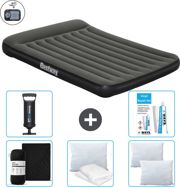 Materasso gonfiabile Bestway - 2 persone - 152 x 203 x 30 cm - Verde - Accessori inclusi