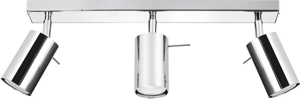 Lampada a soffitto RING 3 cromo 3xGU10 10W acciaio 16x6x45cm Sollux Lighting