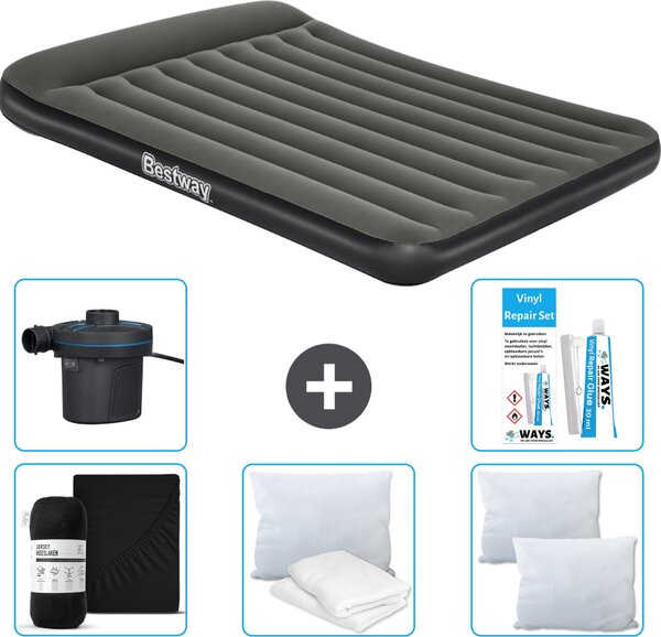 Materasso gonfiabile Bestway - 2 persone - 152 x 203 x 30 cm - Verde - accessori inclusi