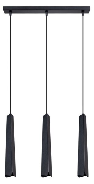 Lampada a sospensione PRYSM 3L nero 3xG9 8W acciaio 120x5x45cm Sollux Lighting