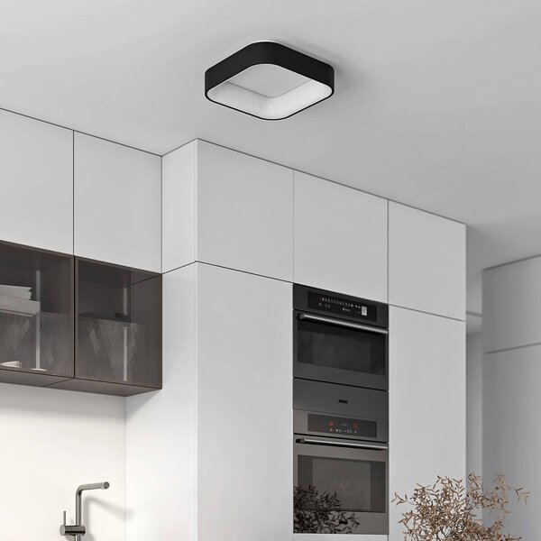 Plafoniera a LED Aleksi Arcchio, dimmerabile, Nero, Cucina, Metallo, Moderno, Plafoniera LED