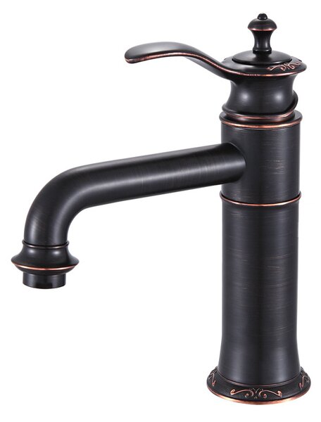 Rubinetto per lavabo TOLOSA KRAN retro nero LAUFERI