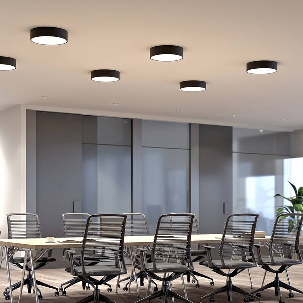 Plafoniera a LED Noabelle Arcchio, dimmerabile, Nero, Cucina, Metallo, Moderno, Plafoniera LED