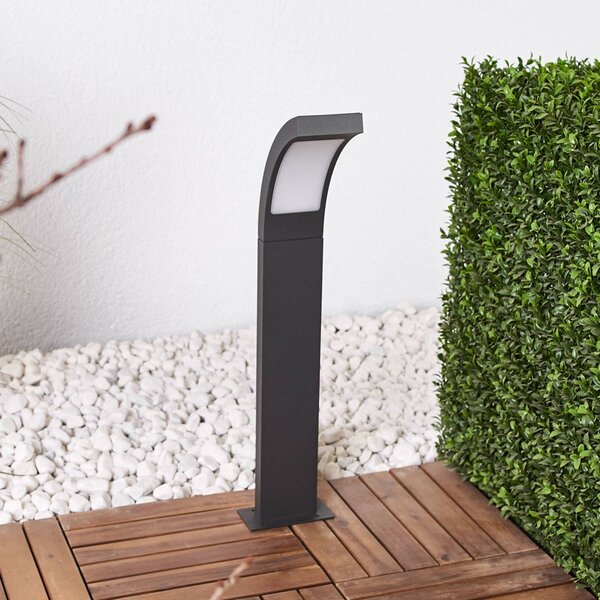 Lampioncino da giardino Juvia Lucande, Nero, Alluminio, Moderno, Lampada LED da esterni