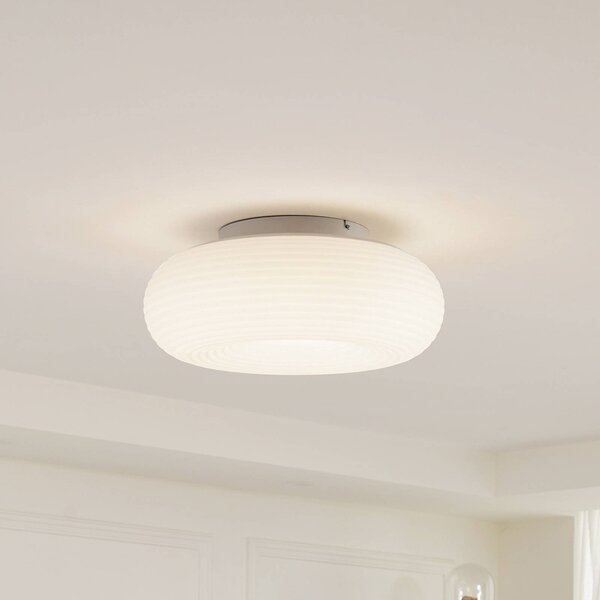 Plafoniera smart Bolti Lucande, dimmerabile, Bianco / Opale, Soggiorno / Sala da pranzo, Plastica, Moderno