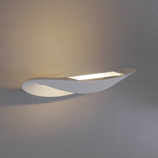 Artemide Applique da parete di design Mesmeri, dimmerabile, Bianco / Opale, Soggiorno / Sala da pranzo, Alluminio, Design, Applique