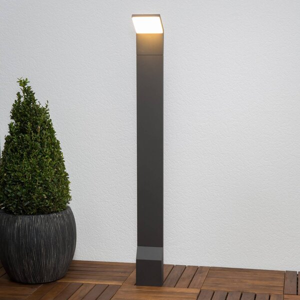 Lampioncino da giardino NEVIO Lucande, Nero, Alluminio, Moderno, Lampada LED da esterni