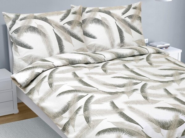 Lenzuola in crêpe per letto matrimoniale - 1 pz. 180x200, 70x90 - grigio, bianco