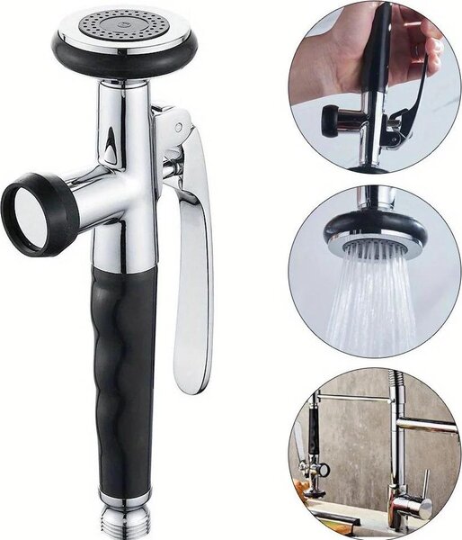 Doccetta di prelavaggio per rubinetto da cucina - Testina doccia di ricambio - Ristorazione/Catering - Doccetta oscillante - Alta pressione - Doccetta manuale