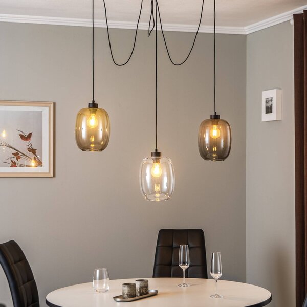 Lampada a sospensione in vetro Elio TK Lighting, dimmerabile, Chiaro / Trasparente, Soggiorno / Sala da pranzo, Vetro, Moderno, Lampada a sospensione
