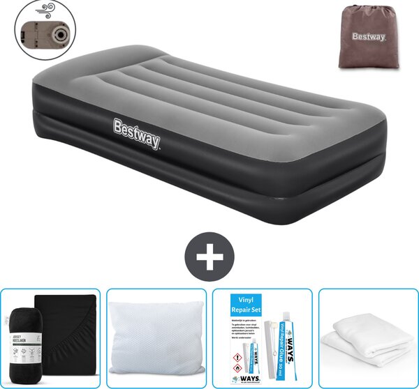 Materasso gonfiabile Bestway - 1 persona - 97 x 191 x 46 cm - Grigio - Accessori inclusi