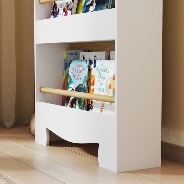 AIYAPLAY Libreria per bambini a 3 livelli per soggiorno e cameretta, legno naturale | Aosom Italy