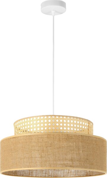 FKL DESIGN Home Deco Lampada a sospensione Ecru Brown Lampada a sospensione della serie BE110-H-EB (Ecru, Brown)