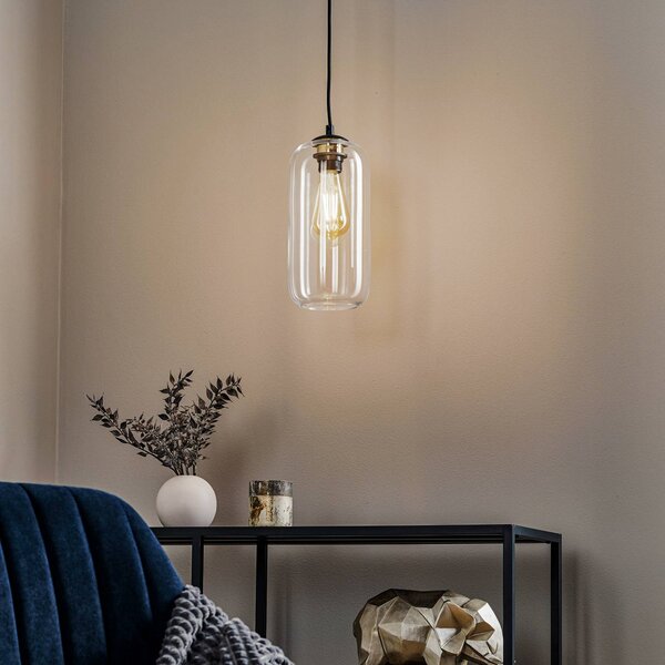 Lampada a sospensione in vetro Kaja Argon, dimmerabile, Chiaro / Trasparente, Soggiorno / Sala da pranzo, Vetro, Moderno, Lampada a sospensione