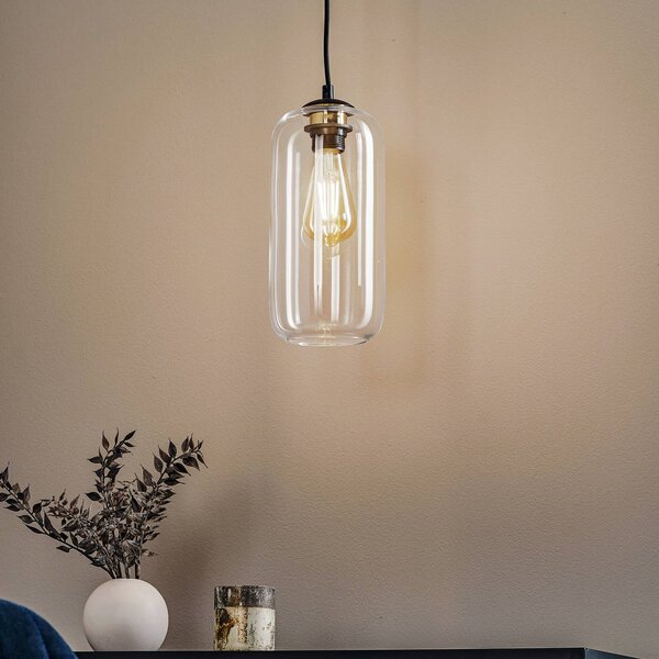 Lampada a sospensione in vetro Kaja Argon, dimmerabile, Chiaro / Trasparente, Soggiorno / Sala da pranzo, Vetro, Moderno, Lampada a sospensione