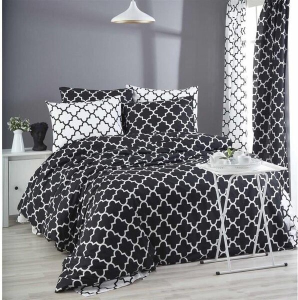 L'Essentiel Linge de Maison, Madalyon - Nero, Set copripiumino Ranforce king size (FR), 100 % COTONE RANFORCE, Nero, 240 x 220 cm