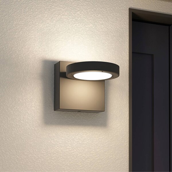 Applique da esterni a LED Belna Lucande, Nero, Alluminio, Moderno, Applique LED da esterni