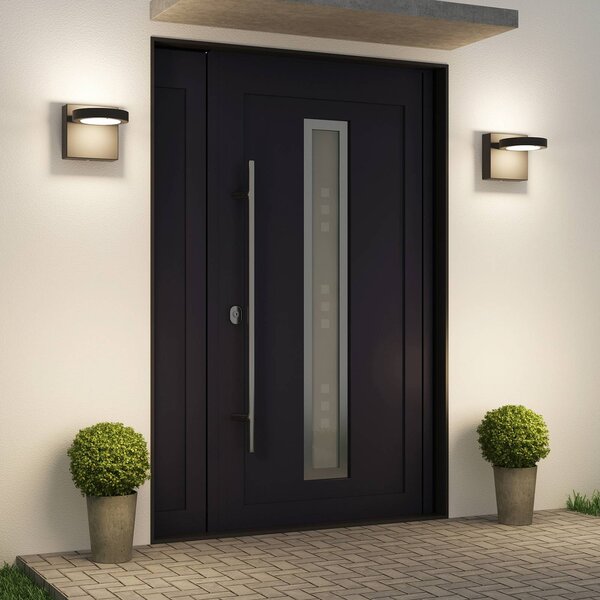 Applique da esterni a LED Belna Lucande, Nero, Alluminio, Moderno, Applique LED da esterni