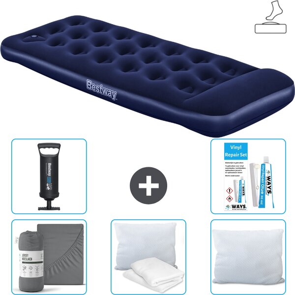 Materasso gonfiabile Bestway - 1 persona - 76 x 185 x 28 cm - Blu - Accessori inclusi
