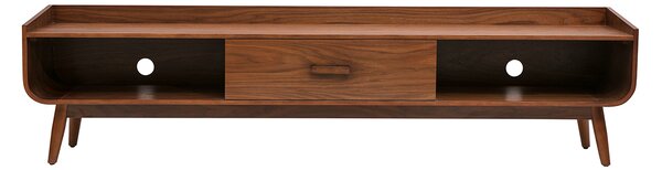 Mobile TV vintage in legno scuro noce L200 cm HALLEN