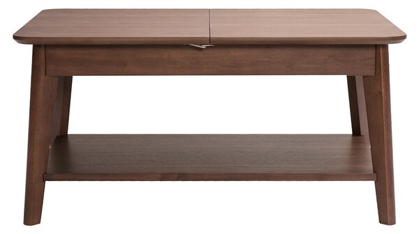Tavolino basso estensibile rettangolare in legno scuro L90-120 cm VILI