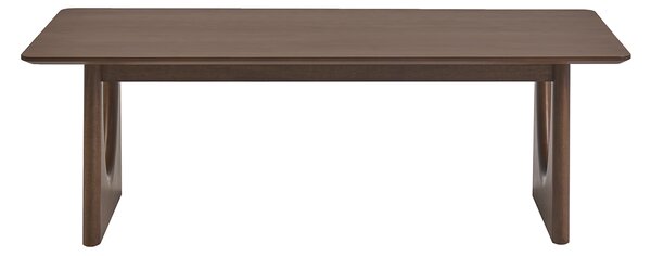 Tavolino basso design rettangolare in legno scuro noce L120 cm KUALA