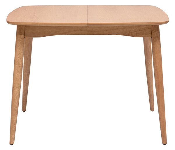 Tavolo allungabile con allunghe integrate quadrato in legno chiaro rovere L100-140 cm HELMA