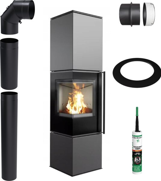 Stufa a libera installazione KRATKI REN L Left 7 kW fi150 Accessori di montaggio