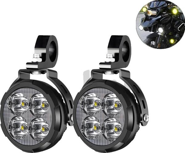 Faro LED per moto, alta luminosità, costruzione durevole, 2pcs 3.5inch D035
