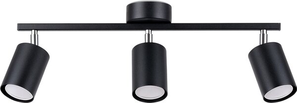 Lampada da soffitto LEMMI 3 nero 3xGU10 10W acciaio 20x8x46cm Sollux Lighting