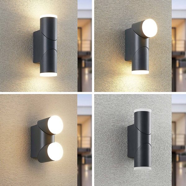 Lindby Aspyn applique LED da esterni, 2 luci