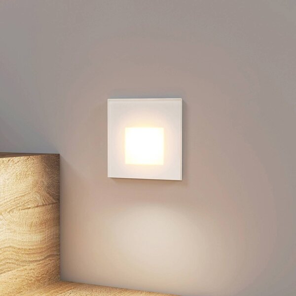 Arcchio Luci LED da incasso Vexi, 7,8 cm x cm, bianco, CCT Vexi Arcchio, dimmerabile, Bianco / Opale, Corridoio, Alluminio, Moderno, Faretto da incasso a parete