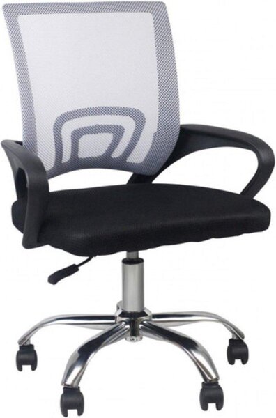 Lussuosa sedia da ufficio ergonomica - Nero/Grigio chiaro - Regolabile in altezza - Traspirante - Per adulti - Su rotelle