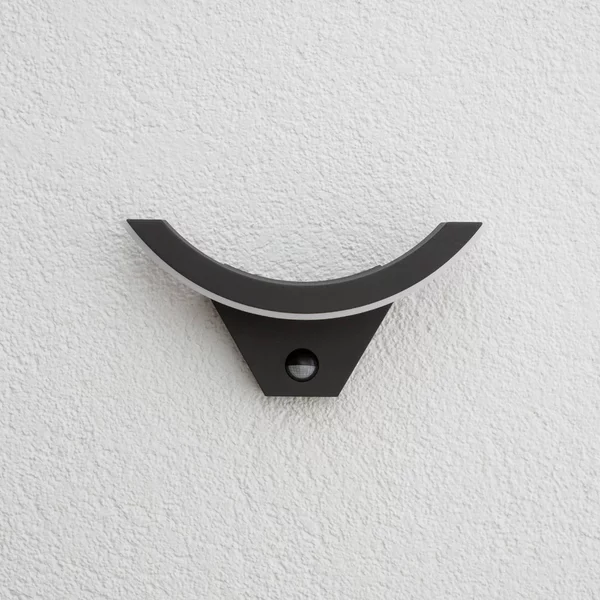 Lucande Applique da esterni LED Half, sensore, antracite, IP54 Half, Nero, Alluminio, Moderno
