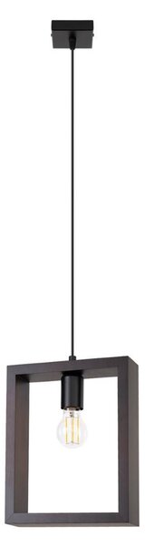 Lampada a sospensione ARIES wengé 1xE27 15W acciaio/legno 133x8x24cm Sollux Lighting