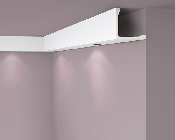 Modanatura di copertura NMC L5 ARSTYL Noel Marquet Battiscopa decorativo Cornice del soffitto Modanatura decorativa moderna bianca 2 m