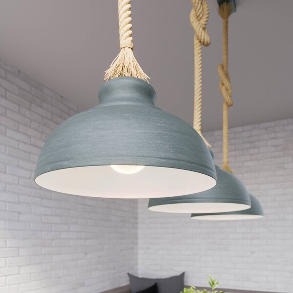 Lampada a sospensione Chaby Lindby, dimmerabile, Alluminio / Grigio / Zincato, Soggiorno / Sala da pranzo, Metallo, Vintage, Lampada a sospensione