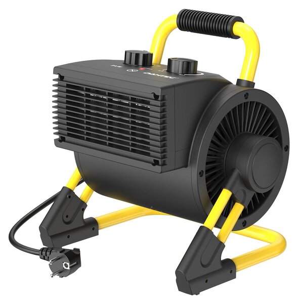 Stufa ventilata in Vetroceramica da 2000 W - Portatile - Inclinabile fino a 90 gradi - Colore nero