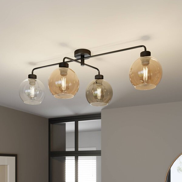 Plafoniera soffitto Cubus TK Lighting, dimmerabile, Chiaro / Trasparente, Soggiorno / Sala da pranzo, Vetro, Moderno, Plafoniera