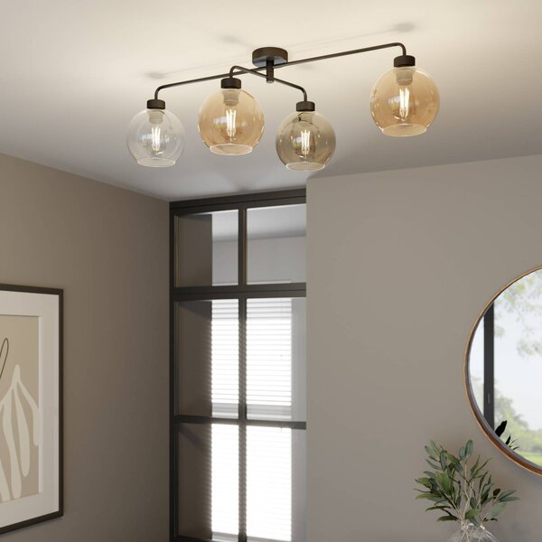 Plafoniera soffitto Cubus TK Lighting, dimmerabile, Chiaro / Trasparente, Soggiorno / Sala da pranzo, Vetro, Moderno, Plafoniera