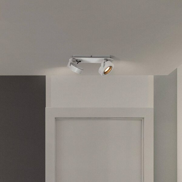 LEDVANCE Faretto da soffitto Venus, 3.000 K, a 2 luci, bianco