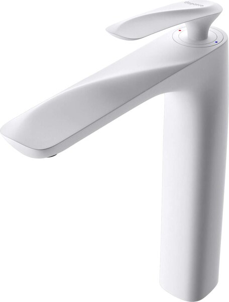 Doporro Rubinetto Bagno Miscelatore per Lavabo Caldo e Freddo Regolabile Miscelatore Monocomando 28cm WAM-7201 Bianco
